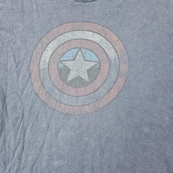 Vintage Mad Engine Marvel Captain America Shirt Mens XL Blue Shield Y2K Hero 90s - Picture 2 of 7